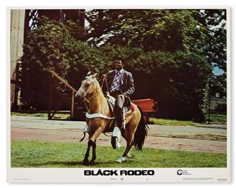 (FILM.) Set of 8 lobby cards for the film Black Rodeo starring Muhammad Ali.
